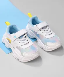 Cute Walk by Babyhug Velcro Closure Sports Shoes - White & Blue