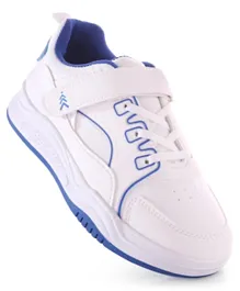 باين كيدز حذاء سنيكرز بإغلاق فيلكرو للأطفال - أبيض وأزرق