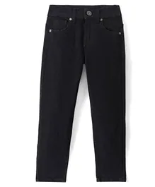 Pine Kids Solid Back Elasticated Waist Jeans - Black