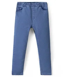 Pine Kids Cotton Full Length Jeggings Mid - Blue