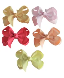 Viva La Bow Yellow Bow Clips - Pack of 5