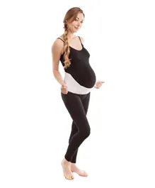 حزام ولادة للأم النشطة من مامز & بامبز - غابرياللا - دعم متوسط - لون أبيض