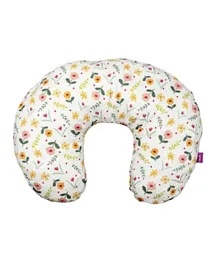 Moon Portable Nursing Breast Feeding Baby Support Pillow Cushion  With Washable Zippered Cover - Flowers