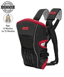 Babyhug Embrace 2 Way Baby Carrier With Detachable Bib - Red/Black