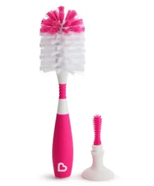 Munchkin Bristle Deluxe Bottle and Teat Brush - Assorted ( Colour May Vary )