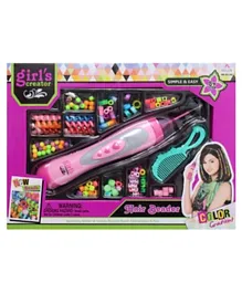 Girls Creator Hair Dresser Braiding  Beads - Pink