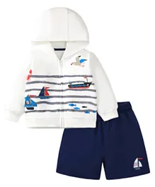 SAPS Sea Graphic Hoodie With Shorts - Multicolor