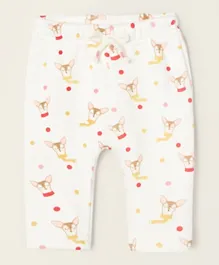 Zippy All Over Deer Print Thermal Effect Trousers - White