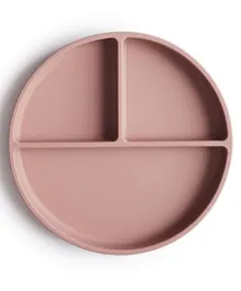 Mushie Silicone Divided Plate - Blush