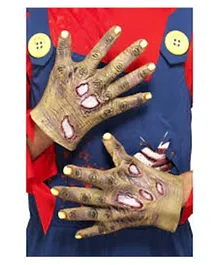 Smiffys Decaying Zombie Latex Gloves - Multicolor