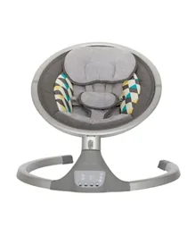 Dream On Me Zazu  Swings Chair with 2 Toys - Grey and Blue