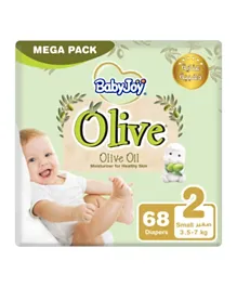 BabyJoy Olive Mega Pack Diapers Small Size 2 - 68 Pieces