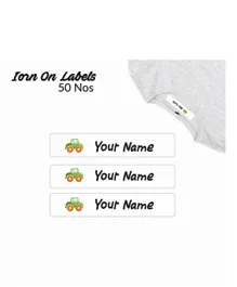 Ajooba Personalised Iron On Clothing Labels ICL 3025 - Pack Of 50