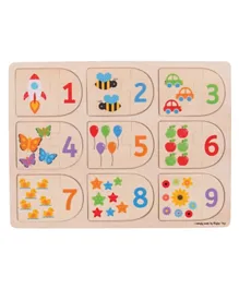 Bigjigs Picture And Number Matching Puzzle