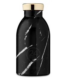 زجاجة ماء من الفولاذ المقاوم للصدأ ذات الجدران المزدوجة 24 بوتلز كلايما - 330 مل - رخامي أسود