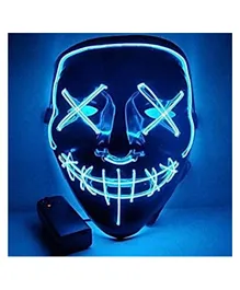 Brain Giggles Light Up LED Halloween Costume Face Mask - Blue