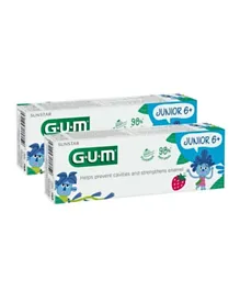 Gum Junior Strawberry Flavour Toothpaste Twin Pack - 50mL Each
