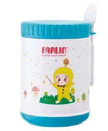 Farlin Warmer With Spoon & Fork Blue - 500 ml