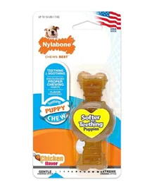Nylabone Just for Puppies Chicken Flavored Teething Chew Ring Bone