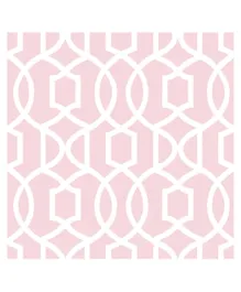Brewster Grand Trellis Peel And Stick Wallpaper -  Pink and White