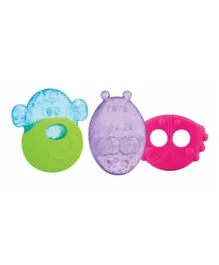 Nuby Icy Bite Animal Teether with Sleeves Pack of 1 - Multicolour