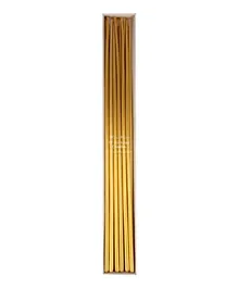 Meri Meri Gold Tall Tapered Candles - Pack Of 12