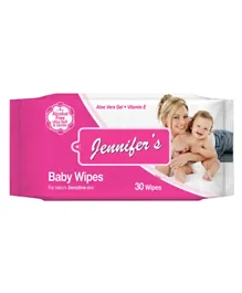 Jennifer's Alcohol Free Baby Wipes - 30 Pieces