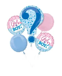 Party Centre Gender Reveal Balloon Bouquet - 5 Pieces