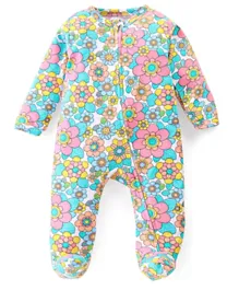 بيبي هاغ - بدلة نوم بأكمام كاملة وطبعة زهور - متعدد الألوان