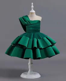 كووكي كيدز فستان حفلات ذو طيات متعددة اللون - أخضر