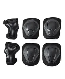 Safety and Protective Knee and Elbow Pads with Wrist Guards Black - Small