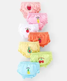 Babyhug 100% Cotton Bloomer With Fruits Print Pack Of 7 - Multicolour