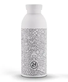 زجاجة ماء استانلس ستيل معزولة ذات جدار مزدوج 24 بوتلز كلايما إف آر إيه - أبيض 500 مل