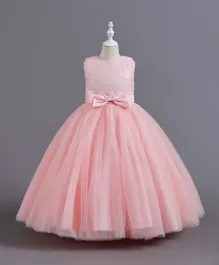 فستان حفلات مزين بالترتر من كووكي كيدز - وردي