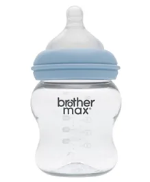 Brother Max PP Anti-Colic Extra Wide Neck Feeding Bottle Blue - 160 ml