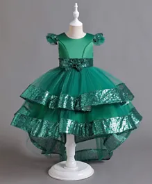 Kookie Kids Sequin Detail Dress - Green
