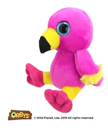 Wild Planet Orbys Plush Toy Flamingo - Pink & Yellow