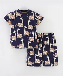 SAPS Giraffe  T-Shirt and Shorts/Co-ord Set  - Blue