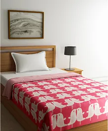 Pluchi Knitted Kids Blanket Lovey Dovey Birdies - Pink