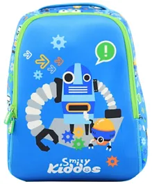 Smily Kiddos Junior Backpack Robot Print Blue - 13.7 inches