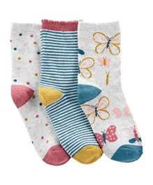Carter's 3-Pack Butterfly Socks - Multicolour