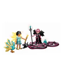 Playmobil Crystal Fairy And Bat Fairy With Soul Animal Set - 25 Pieces