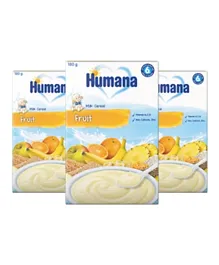 Humana Baby Milk Fruit Cereals Pack of 3 - 180g Each