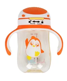Little Angel Kids Sipper Water Cup Bottle With Handles Orange - 300mL