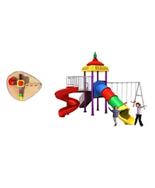 Myts Mega Adventure Playcell kids swings and wavy slide - Multicolour