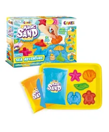 Craze Magic Sand Sea Adventures Set - 300g, BPA-Free Modelling Sand with Moulds and Tools, Fine Motor Skill Development for 3+ Years
