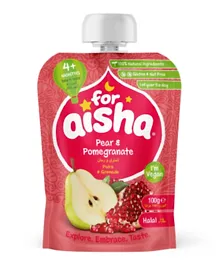 For Aisha Pear & Pomegranate Fruit Pouch - 100g