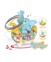 Baybee Musical Elephant Swing Banana Boat Toy - Multicolour
