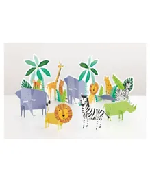 Unique Animal Safari Table Decoration Kit Pack of 5 - Multicolor