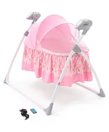 Babyhug Beryl Electronic Cradle With Remote Control - Pink
